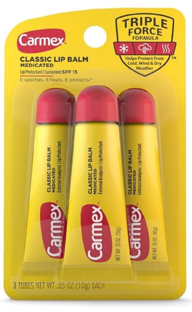 Carmex Classic Lippenbalsam, 0,35 Unzen (3er-Pack)
