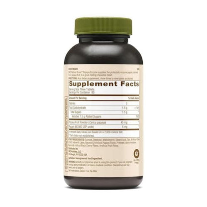 GNC Natural Brand Papaya Enzymes – 240 Tabletten – Unterstützt eine gesunde Verdauungsfunktion
