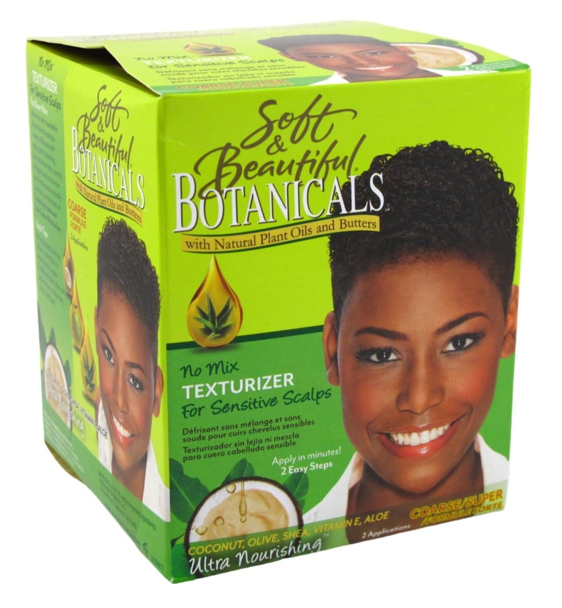 Soft & Beautiful Botanicals Texturizer Kit für grobes/starkes Haar – 1 Packung