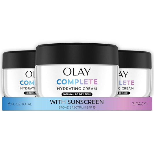 Olay Complete All Day UV Feuchtigkeitscreme mit LSF 15 für normale Haut, 2 Fl Oz (3er-Pack)