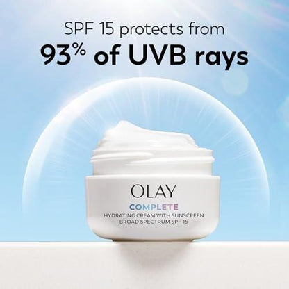Olay Complete All Day UV Feuchtigkeitscreme mit LSF 15 für normale Haut, 2 Fl Oz (3er-Pack)