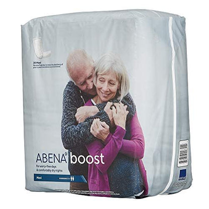 Abena BOOST Fluff Inkontinenz-Einlagen – Ohne Barriere/Durchfluss, (Größen Normal bis Extra Large) Extra Large, 20 Stück