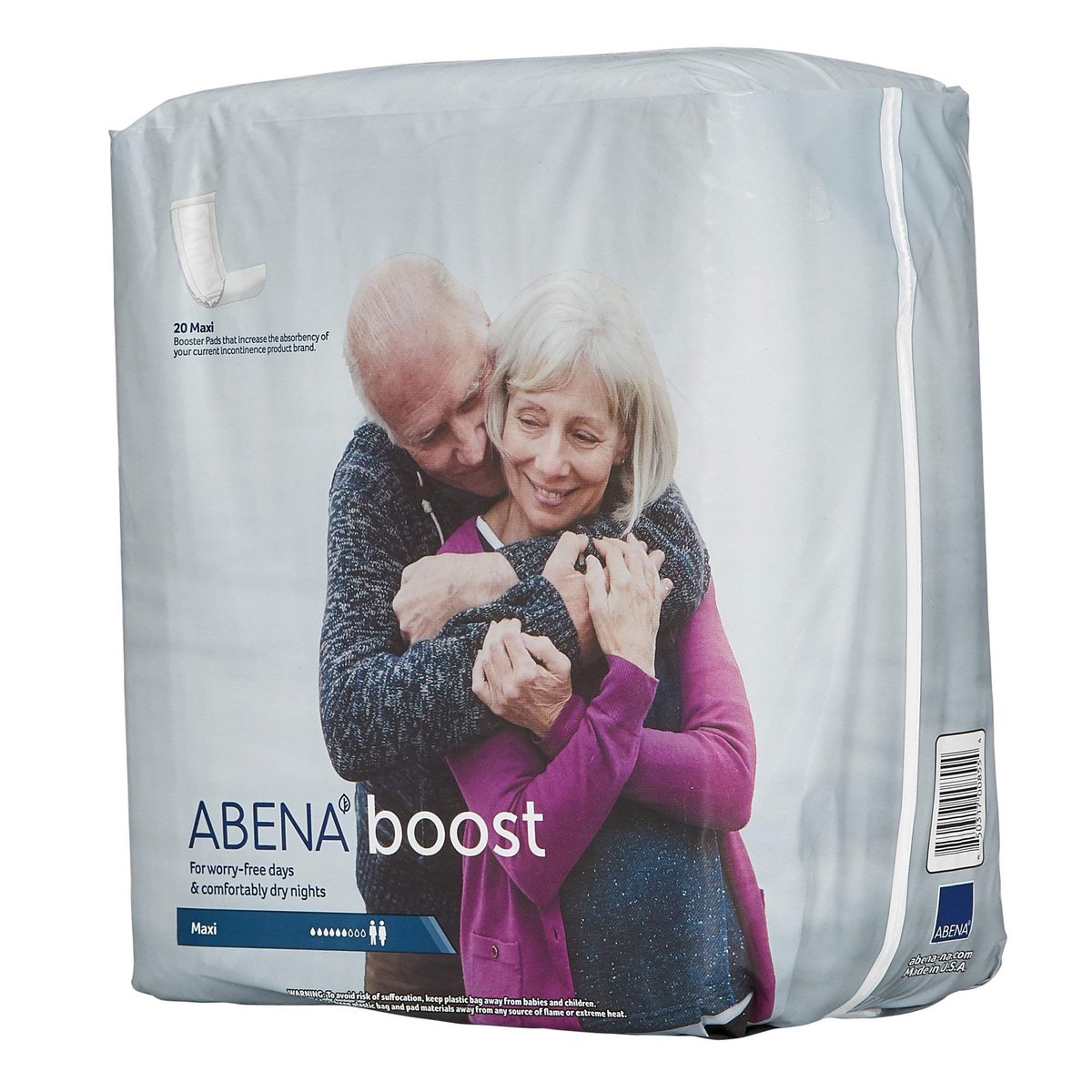 Abena BOOST Fluff Inkontinenz-Einlagen – Ohne Barriere/Durchfluss, (Größen Normal bis Extra Large) Extra Large, 20 Stück