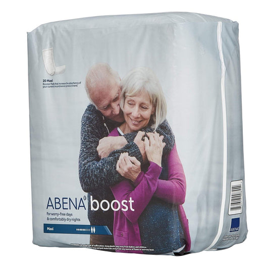 Abena BOOST Fluff Inkontinenz-Einlagen – Ohne Barriere/Durchfluss, (Größen Normal bis Extra Large) Extra Large, 20 Stück