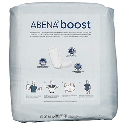 Abena BOOST Fluff Inkontinenz-Einlagen – Ohne Barriere/Durchfluss, (Größen Normal bis Extra Large) Extra Large, 20 Stück