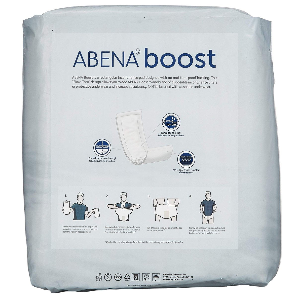 Abena BOOST Fluff Inkontinenz-Einlagen – Ohne Barriere/Durchfluss, (Größen Normal bis Extra Large) Extra Large, 20 Stück
