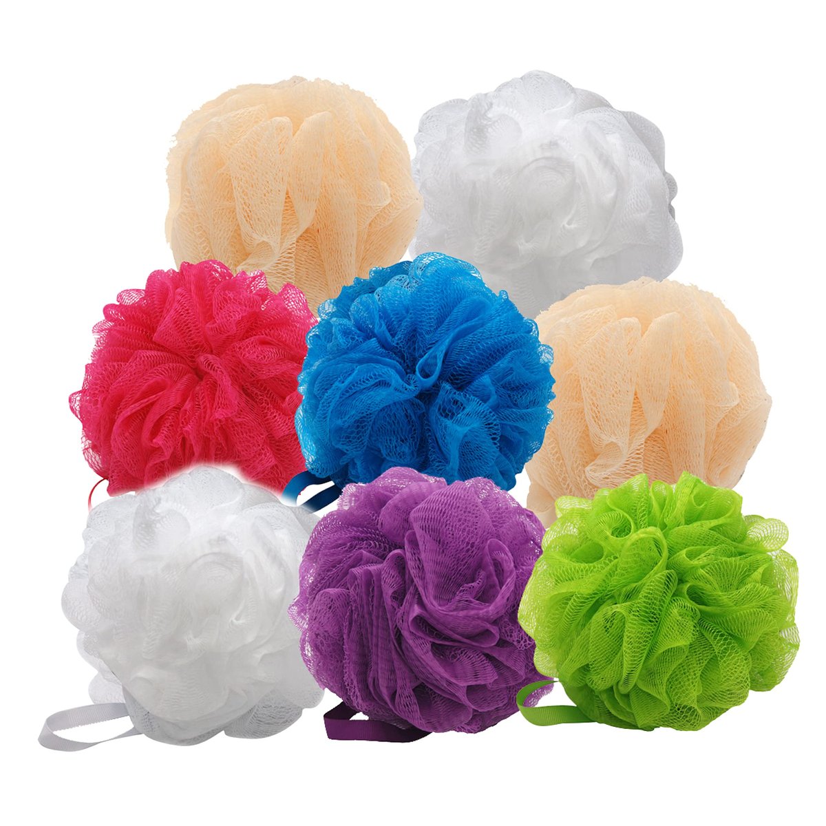 Aquasentials Kleiner Mesh-Pouf (8er-Pack) (Mehrfarbig)