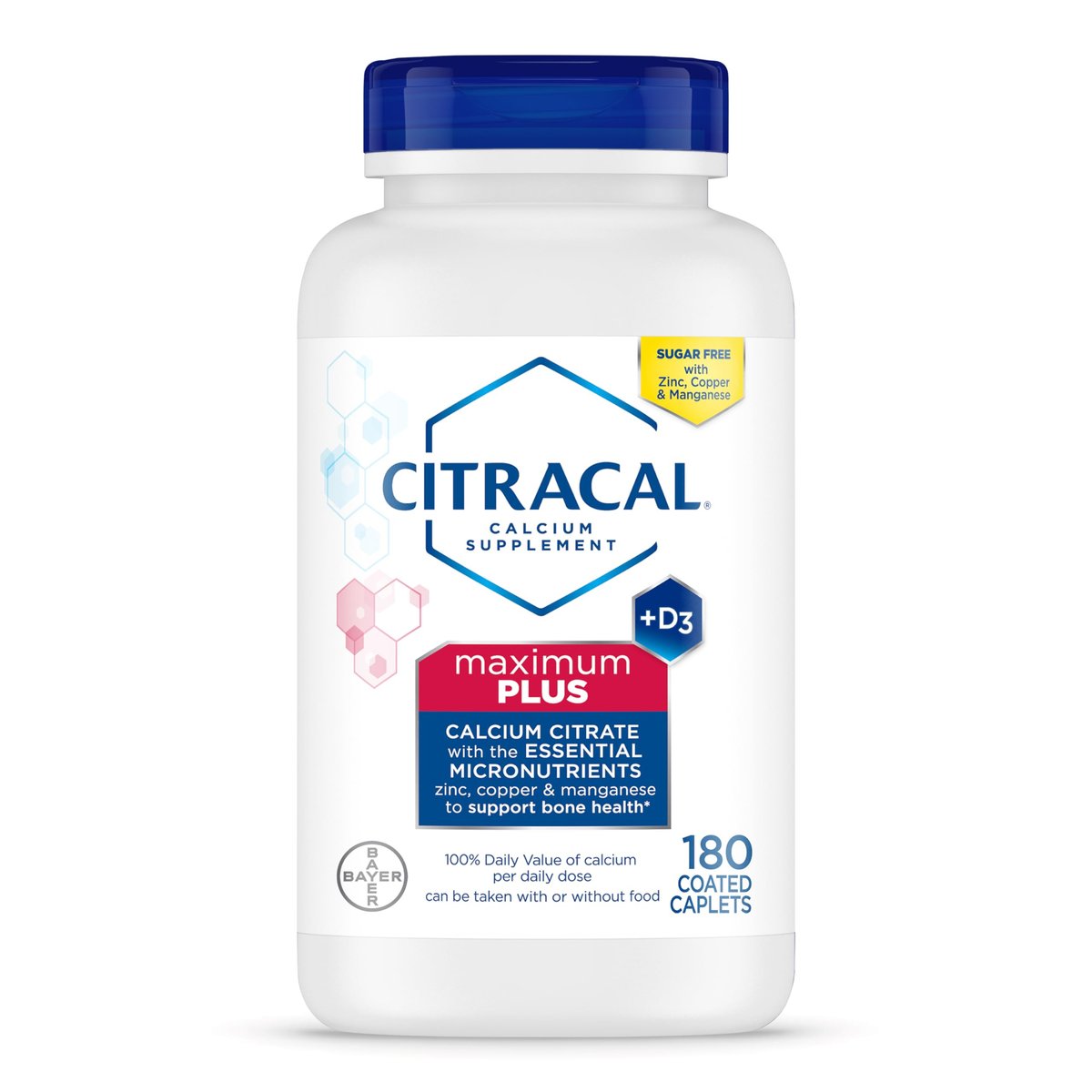 Citracal Maximum Plus Kalziumpräparat – Kalziumcitrat mit Vitamin D3, Zink und essentiellen Mineralien zur Unterstützung der Knochengesundheit, ab 12 Jahren, 180 Tabletten (Verpackung kann variieren)