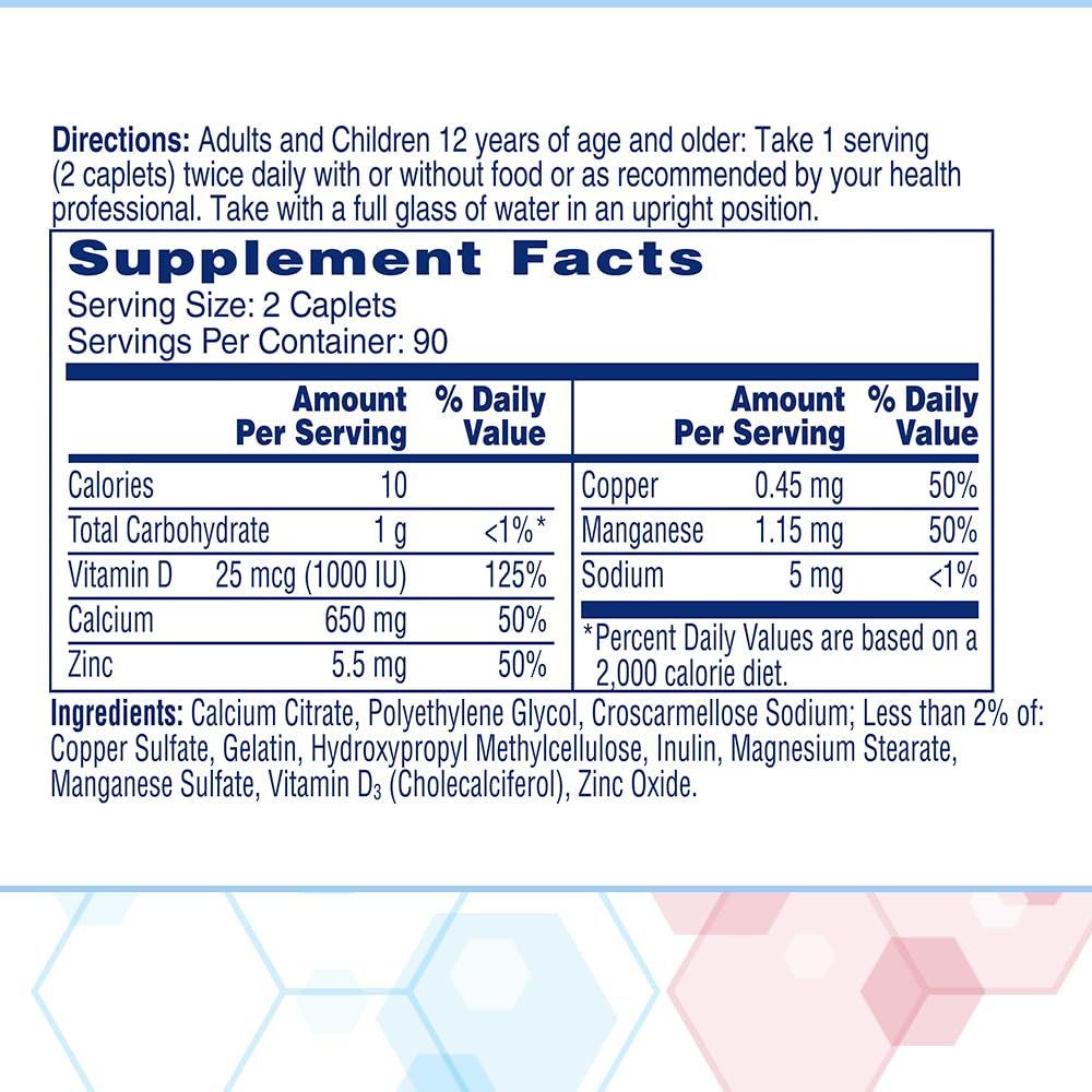 Citracal Maximum Plus Kalziumpräparat – Kalziumcitrat mit Vitamin D3, Zink und essentiellen Mineralien zur Unterstützung der Knochengesundheit, ab 12 Jahren, 180 Tabletten (Verpackung kann variieren)