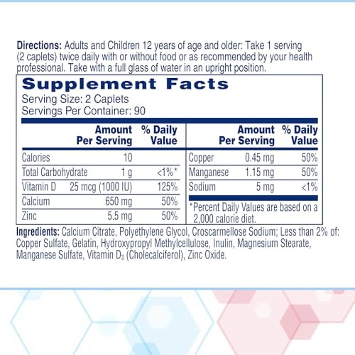 Citracal Maximum Plus Kalziumpräparat – Kalziumcitrat mit Vitamin D3, Zink und essentiellen Mineralien zur Unterstützung der Knochengesundheit, ab 12 Jahren, 180 Tabletten (Verpackung kann variieren)