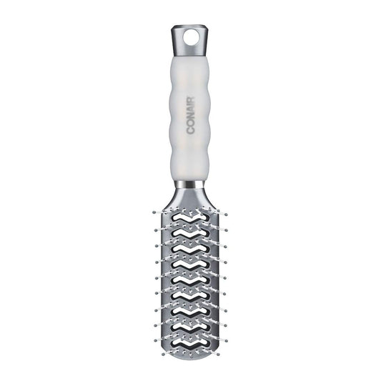 Conair Gel Grips Vent Bürste für schnelles Föhnen – Nylonstifte, silber