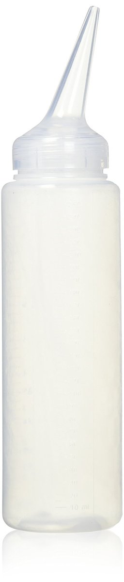 Soft 'N Style Applikatorflasche mit Winkeltülle 8,5 oz (ca. 250 ml) – Klare Kunststoffflasche für Haarfarbe & mehr