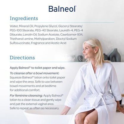 Balneol Reinigungslotion – Sanfte Reinigung, Linderung bei Anal- und Vaginalreizungen, 85 g (3 oz), 1er-Pack