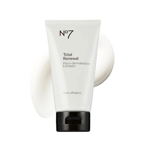 No7 Microdermabrasion Total Renewal Gesichtspeeling - Peeling Gesichtsreinigung & Dunkle-Flecken-Korrektor für empfindliche Haut - Reduziert das Erscheinungsbild von feinen Linien und gleicht den Hautton aus (75 ml)