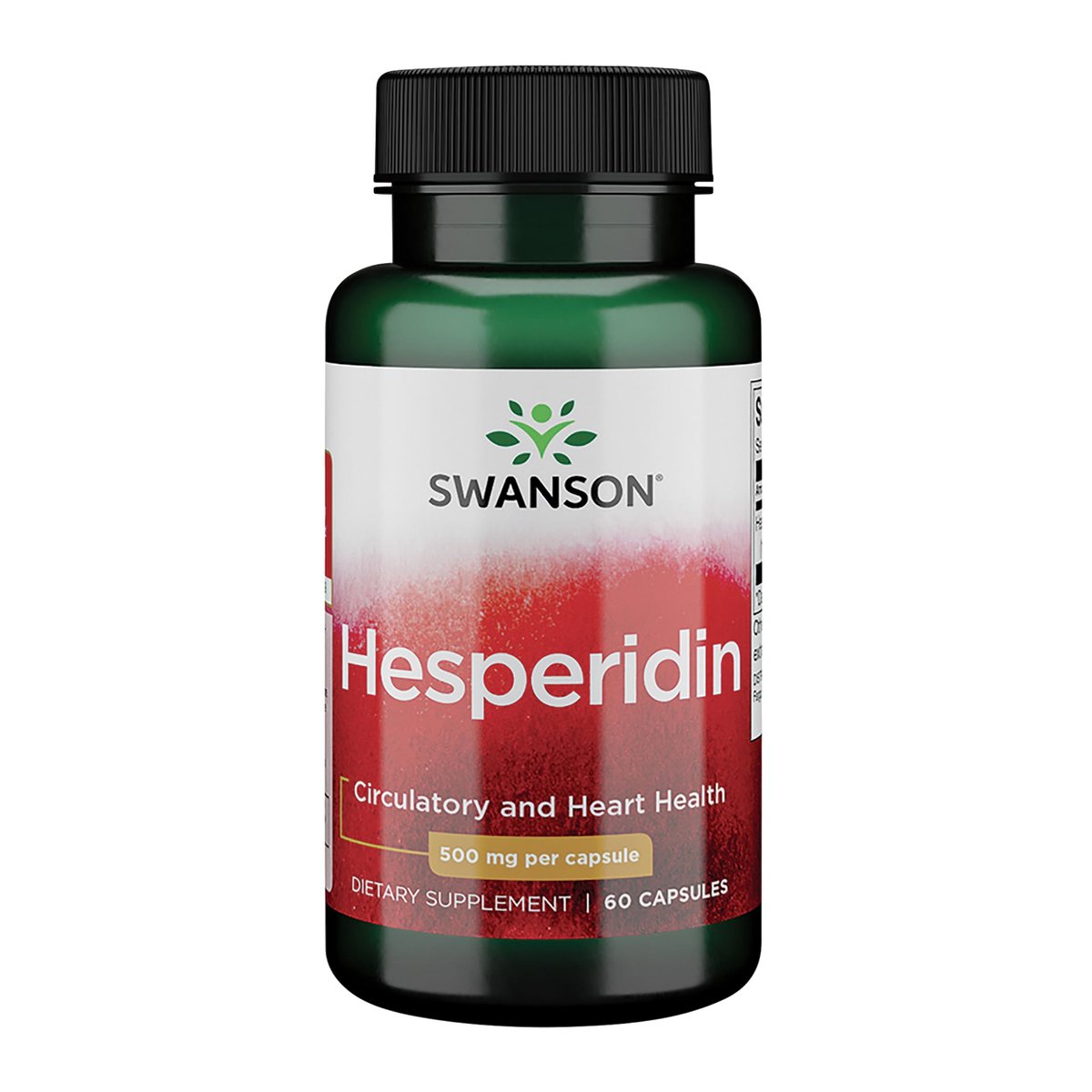 Swanson Hesperidin – Zitrusfrucht-Extrakt für Herz-Kreislauf-Unterstützung und Muskelregeneration – Antioxidative Eigenschaften – Glutenfrei & Non-GMO – 60 Kapseln