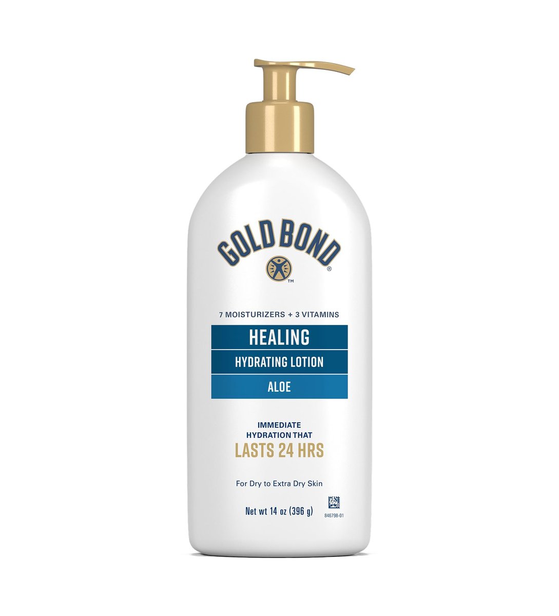 Gold Bond Healing Hydrating Lotion mit Aloe Vera, 14 oz – Feuchtigkeitsspendende Körperlotion für 24-Stunden-Hydration