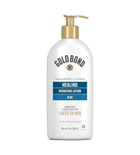 Gold Bond Healing Hydrating Lotion mit Aloe Vera, 14 oz – Feuchtigkeitsspendende Körperlotion für 24-Stunden-Hydration