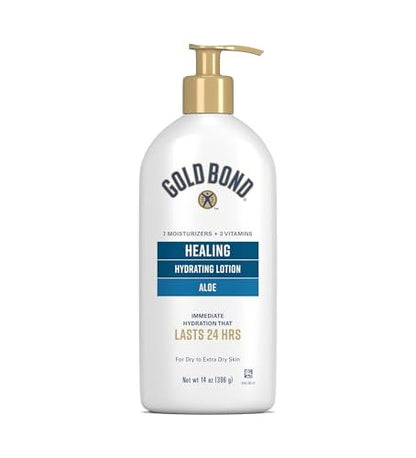 Gold Bond Healing Hydrating Lotion mit Aloe Vera, 14 oz – Feuchtigkeitsspendende Körperlotion für 24-Stunden-Hydration