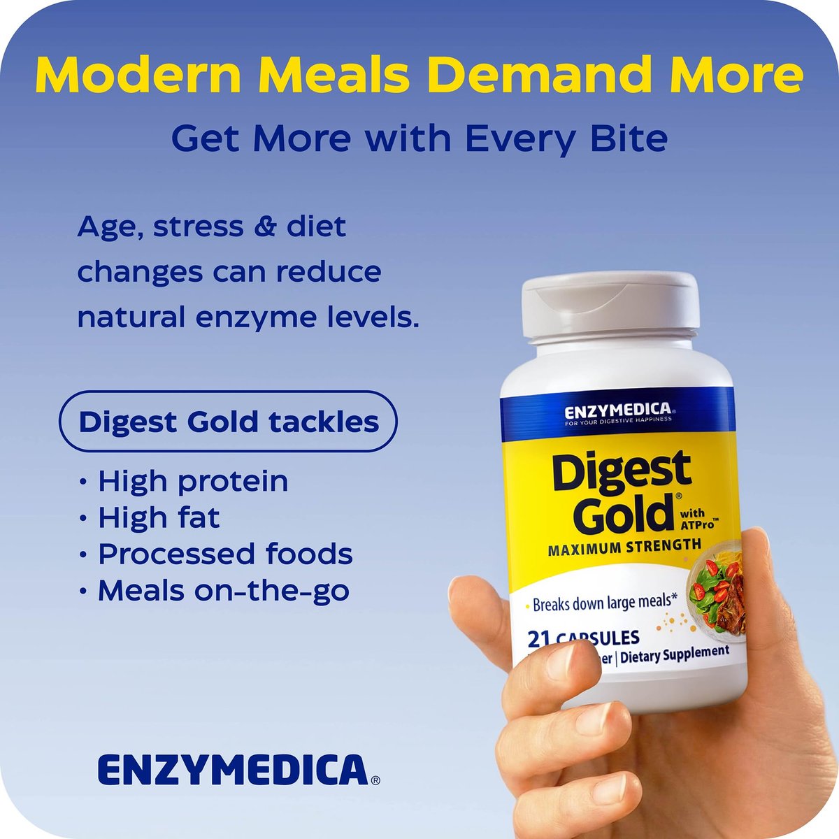 Enzymedica Digest Gold To Go Pillbox – 21 Kapseln für die Verdauung unterwegs