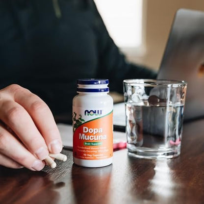 NOW Supplements, DOPA Mucuna, standardisierter Mucuna-Extrakt mit natürlich vorkommenden 15 % L-Dopa, 90 vegane Kapseln