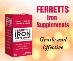 Ferretts Eisen Tabletten 106mg (325mg Eisenfumarat) – 60-Tage-Vorrat Hochdosierte Eisenpräparate für Frauen & Männer, Magenfreundlich, 60 Tabletten