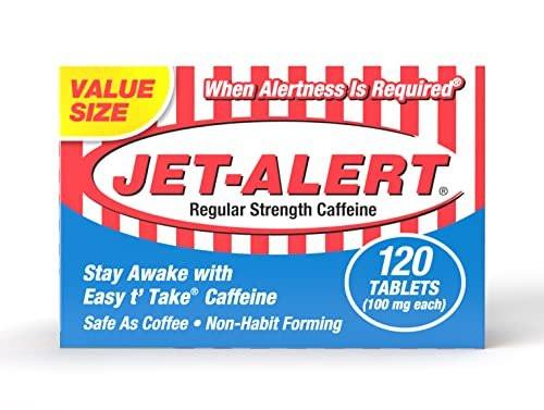 Jet-Alert 100 mg Koffeintabletten, 120 Stück – Wachmacher für mehr Energie