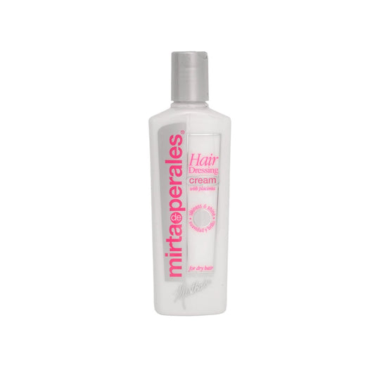 Mirta De Perales Haarcreme mit Plazenta für trockenes, glanzloses & frizz-anfälliges Haar | Tägliche Stylingcreme mit Soja-Plazenta-Extrakt & Mineralöl | Stellt Geschmeidigkeit, Glanz, Glätte & Schutz wieder her