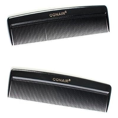 Conair Taschenkamm - Schwarzer Plastikkamm für unterwegs (2er-Pack)