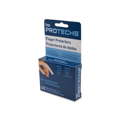 Flents Protechs Fingerkuppenschutz & Zehenkappen – Ideal für Blasen, Schürfwunden, Stiche, Verbrennungen und Schnitte – Feuchtigkeits- und Schmutzundurchlässig – Gummi – Gemischte Größen (S/M/L) – 40 Stück