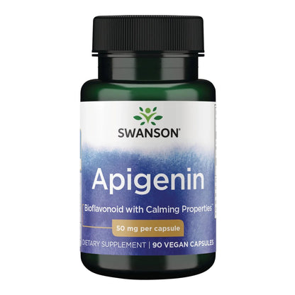 Swanson Apigenin – Schlaf- und Entspannungsergänzung – Natürliche Unterstützung – 90 Kapseln, 50 mg (Verpackung kann variieren)