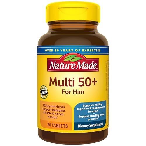 Nature Made Multivitamin für Männer über 50 – Tägliche Nährstoffunterstützung für Männer 50+ – 90 Tabletten, 90-Tage-Vorrat