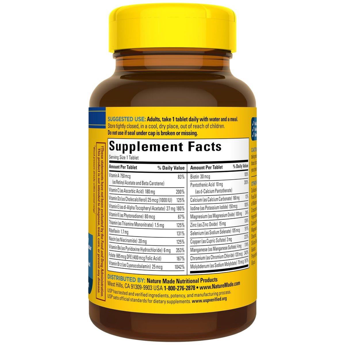 Nature Made Multivitamin für Männer über 50 – Tägliche Nährstoffunterstützung für Männer 50+ – 90 Tabletten, 90-Tage-Vorrat
