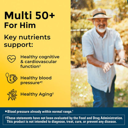 Nature Made Multivitamin für Männer über 50 – Tägliche Nährstoffunterstützung für Männer 50+ – 90 Tabletten, 90-Tage-Vorrat
