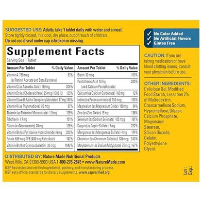 Nature Made Multivitamin für Männer über 50 – Tägliche Nährstoffunterstützung für Männer 50+ – 90 Tabletten, 90-Tage-Vorrat