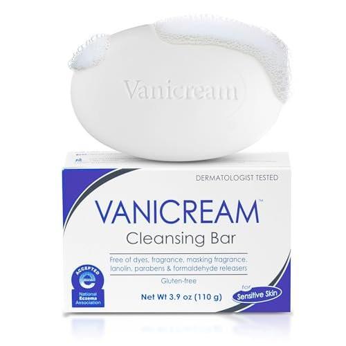 Vanicream Reinigungsbar | Duftstoff-, Gluten- und Sulfatfrei | Für empfindliche Haut | Sanfte Reinigung und Feuchtigkeitspflege | 3,9 Unzen | 12er-Pack