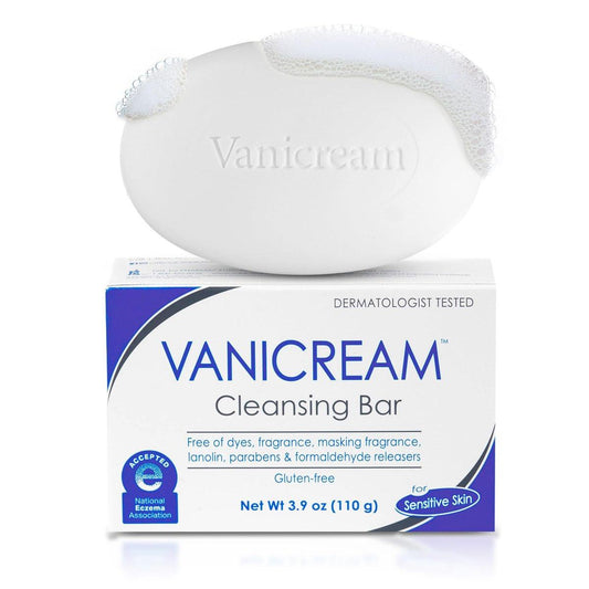 Vanicream Reinigungsbar | Duftstoff-, Gluten- und Sulfatfrei | Für empfindliche Haut | Sanfte Reinigung und Feuchtigkeitspflege | 3,9 Unzen | 12er-Pack