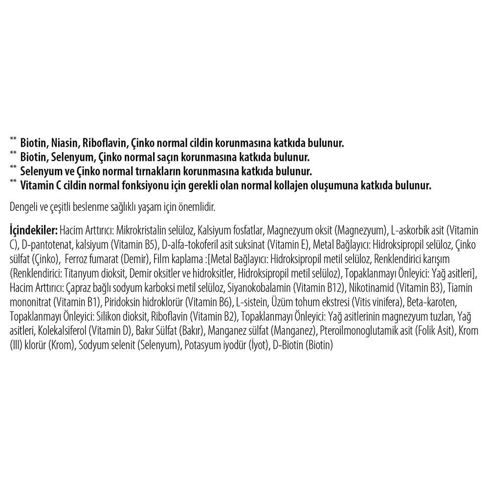Perfectil Haut, Haare & Nägel Tabletten – 30 Stück: Multivitamin-Komplex für Schönheit von innen