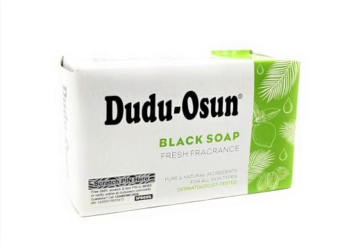 Dudu-Osun Afrikanische Schwarze Seife, 100% rein, 150g (4er-Pack)