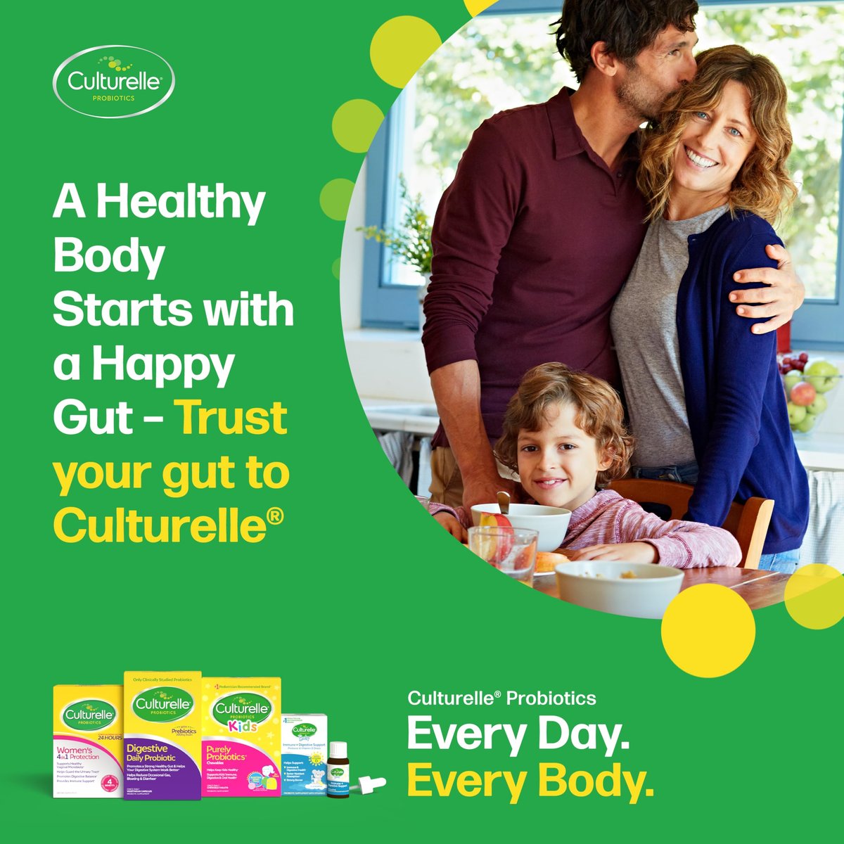 Culturelle Tägliche Probiotika Kapseln für Männer & Frauen – Der klinisch am meisten untersuchte probiotische Stamm – Unterstützt Verdauung & Darmgesundheit, gelegentlichen Durchfall, Blähungen – 30 Kapseln (1 Monatsvorrat)