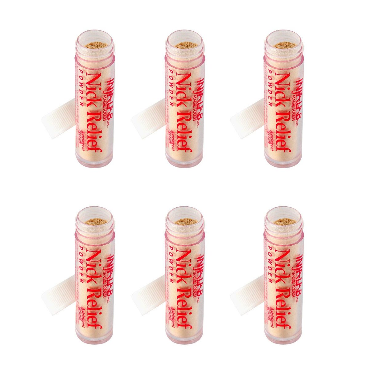 Nick Relief Styptic Pulver * 6 Vials – Schnelle Blutstillung bei kleinen Schnittwunden und Rasierunfällen