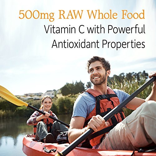 Garden of Life Vitamin Code Roh-Vitamin C - 60 Kapseln, 500 mg Vollwert-Vitamin C mit Obst- und Gemüsemischung & Probiotika, für Erwachsene, vegan, glutenfrei