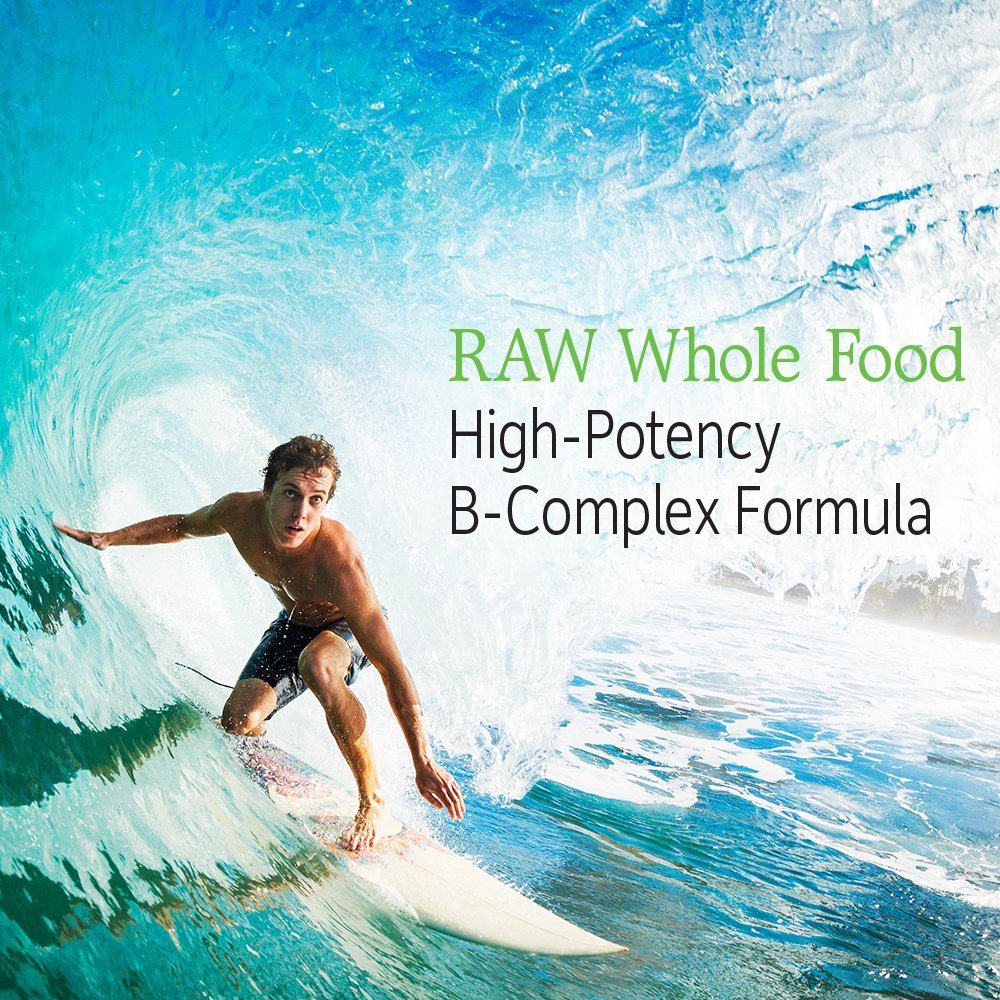 Garden of Life Vitamin B-Komplex – 60 vegane Kapseln mit hoher Potenz für Energie & Stoffwechsel, inkl. B6, Folat & B12 als Methylcobalamin plus Probiotika
