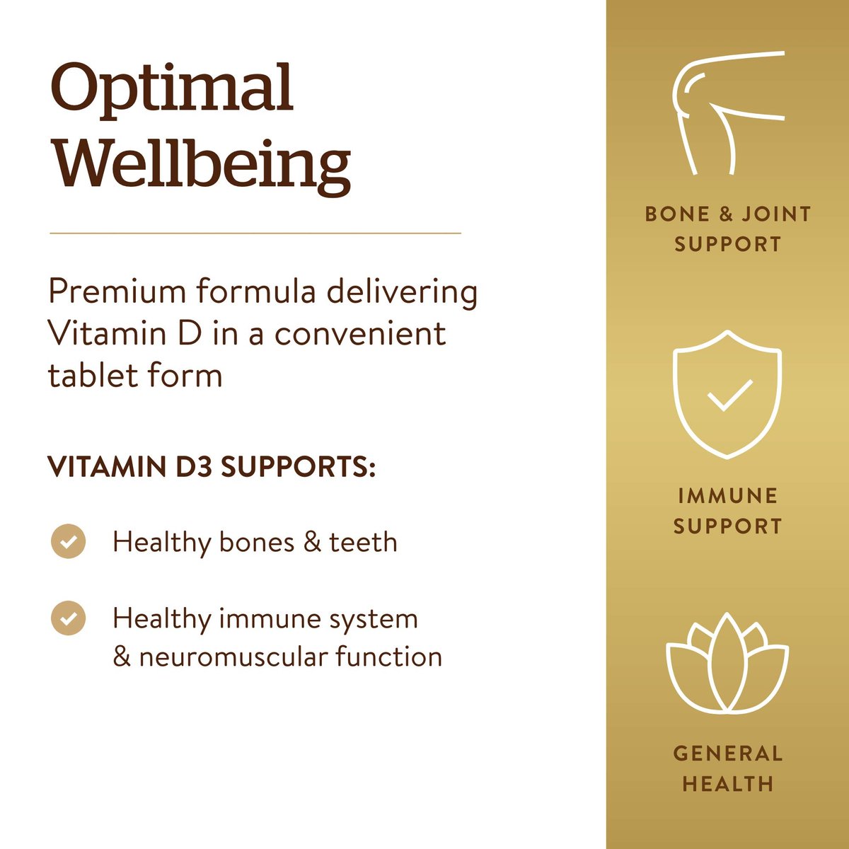 Solgar Vitamin D3 (Cholecalciferol) 25 mcg (1000 IE) – 180 Tabletten – Unterstützt gesunde Knochen & Zähne – Immunsystem-Unterstützung – Non-GVO, Glutenfrei, Laktosefrei, Koscher – 180 Portionen