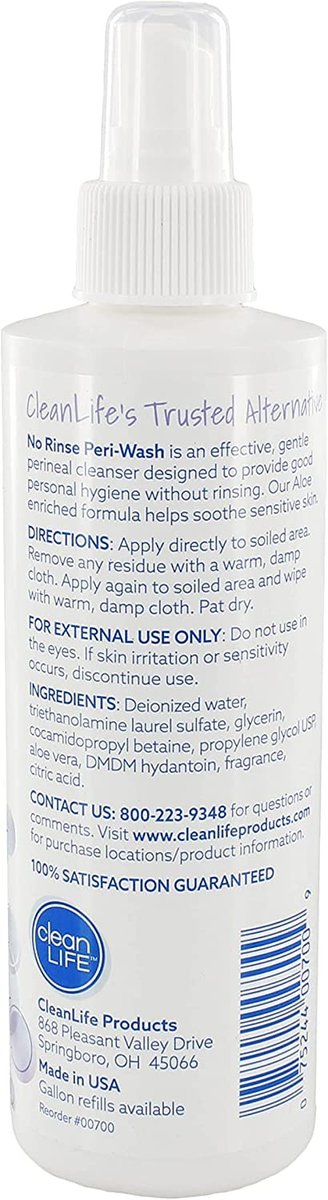 No-Rinse Peri-Wash 8 fl oz – Sanfter, schützender Pflegereiniger ohne Ausspülen