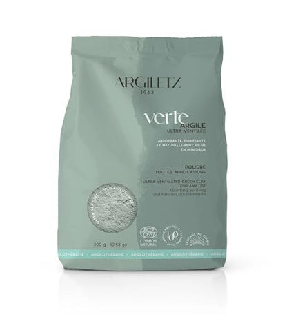 Argiletz Laboratoires Französische Grüne Tonerde | Ultra-ventiliert | Hergestellt in Frankreich | 300 g / 10,5 oz