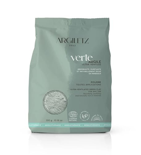 Argiletz Laboratoires Französische Grüne Tonerde | Ultra-ventiliert | Hergestellt in Frankreich | 300 g / 10,5 oz