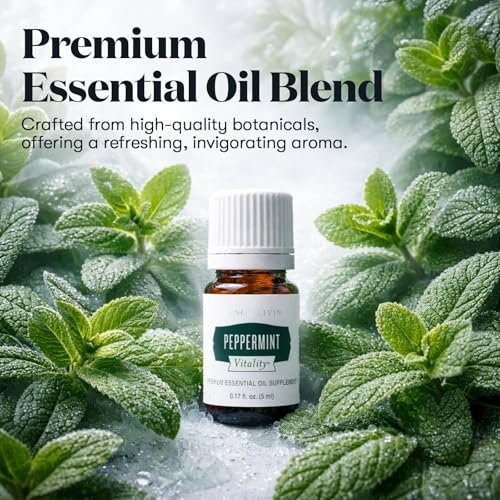 Young Living Pfefferminz Vitality ätherisches Öl | 5 ml | Erfrischend & belebend für Zuhause, Arbeit & persönliche Anwendung | Ideal für Aromatherapie, Wellness-Routinen & Massage | Vegan & glutenfrei