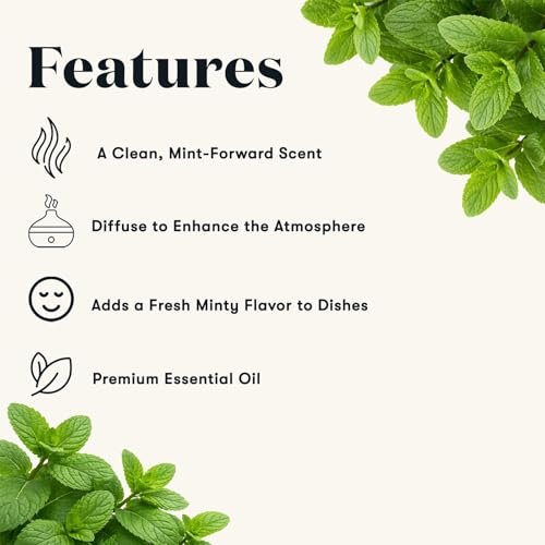 Young Living Pfefferminz Vitality ätherisches Öl | 5 ml | Erfrischend & belebend für Zuhause, Arbeit & persönliche Anwendung | Ideal für Aromatherapie, Wellness-Routinen & Massage | Vegan & glutenfrei