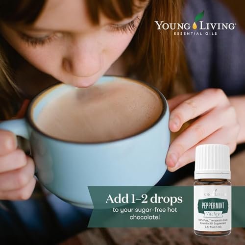 Young Living Pfefferminz Vitality ätherisches Öl | 5 ml | Erfrischend & belebend für Zuhause, Arbeit & persönliche Anwendung | Ideal für Aromatherapie, Wellness-Routinen & Massage | Vegan & glutenfrei