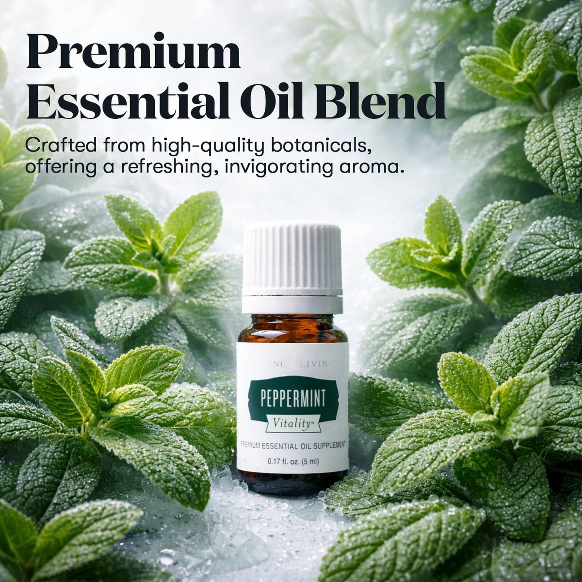 Young Living Pfefferminz Vitality ätherisches Öl | 5 ml | Erfrischend & belebend für Zuhause, Arbeit & persönliche Anwendung | Ideal für Aromatherapie, Wellness-Routinen & Massage | Vegan & glutenfrei